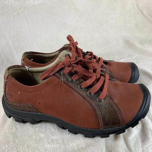 Other - Keen Womens  TXS 0813 Red Leather Lace Up Hiking Shoes. Size 6.5​​